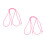 2Pièces Attaches Rose En Polyester Avec Clip Résistant Antiperte 5