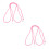 2Pièces Attaches Rose En Polyester Avec Clip Résistant Antiperte 4