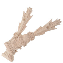 2Pièces Décorations En Bois Naturel Beige Pour Meubles Et Encadrements