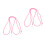 2Pièces Attaches Rose En Polyester Avec Clip Résistant Antiperte 6