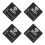 4Pièces Stickers WiFi Noir Décor Mural 7