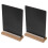 8Pcs Double-Sided Mini Chalkboards Black Wood Base for Office and Home 3