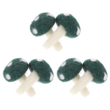 12Pièces Accessoires DIY Champignon Vert Feutre Pour Broche