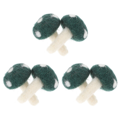 12Pièces Accessoires DIY Champignon Vert Feutre Pour Broche