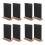 8Pcs Double-Sided Mini Chalkboards Black Wood Base for Office and Home 6