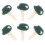 12Pièces Accessoires DIY Champignon Vert Feutre Pour Broche 3