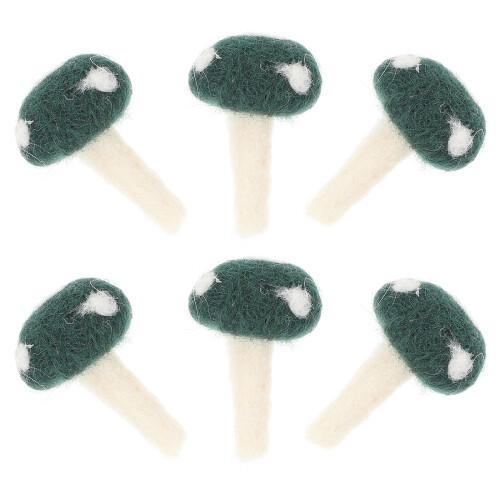12Pièces Accessoires DIY Champignon Vert Feutre Pour Broche 2