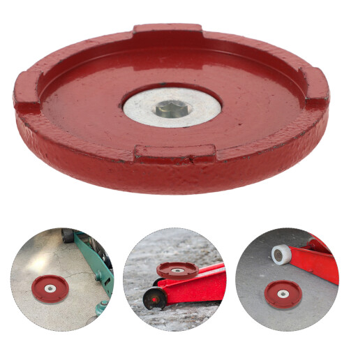 4Pcs Red Steel Hydraulic Jack Stand Pads Floor Jack Mat Replacement