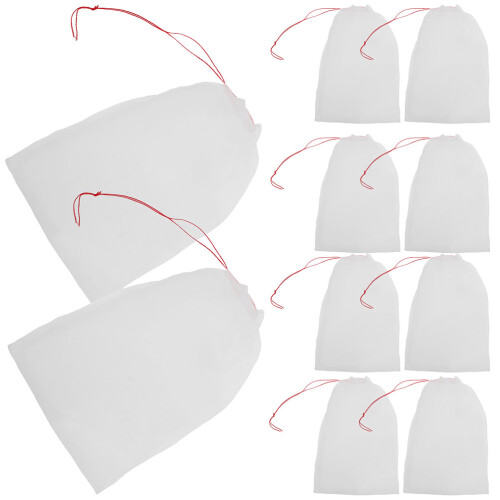 60Pcs Reusable White Fruit Protection Mesh Bags for Garden Fruit Trees 2