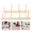 2Pièces Porte-Fil Broderie Bois Support Rangement Marron 11