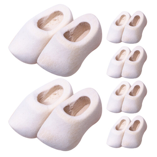 12Paires Mini Sabots En Bois Clair Pour Maison De Décor 2