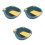 3Pcs Dark Blue Plastic Laundry Buckets with Washboard for Home Use 10