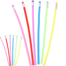 36Pcs Assorted Color PVC Bendable Novelty Writing Pencils