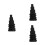 3Pcs Black Rubber Cable Cord Grommet Durable Waterproof Wire Protector 7