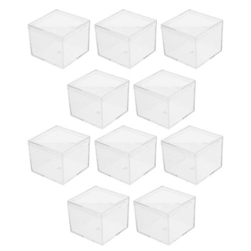 50Pcs Durable Transparent Rock Collection Cases for Specimen Display