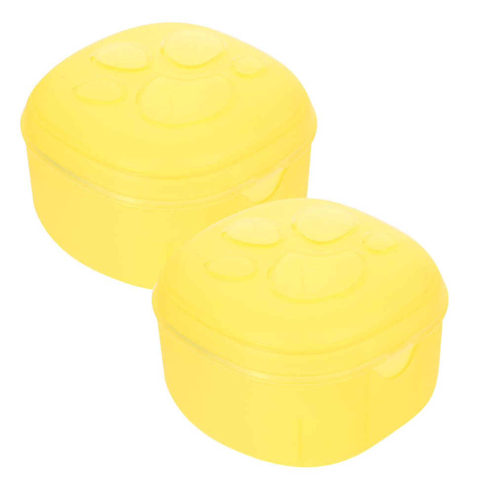 10Pcs Pp Pacifier Holder Case Portable Baby Storage Travel Yellow Inoomp