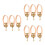 9Pcs Metal Erhu Tuning Accessories String Adjuster Gold 7