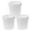 6Pcs Multipurpose White Plastic Buckets with Lids Heavy Duty Storage 1