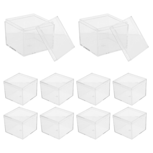 50Pcs Durable Transparent Rock Collection Cases for Specimen Display 1