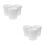 6Pcs Multipurpose White Plastic Buckets with Lids Heavy Duty Storage 7