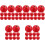 50Pcs Red Plastic Machine Handle with Copper Core for Replacement 4