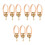 9Pcs Metal Erhu Tuning Accessories String Adjuster Gold 6
