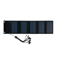 2Sets Foldable Solar Panel Charger 15W Black Portable USB Car Charger