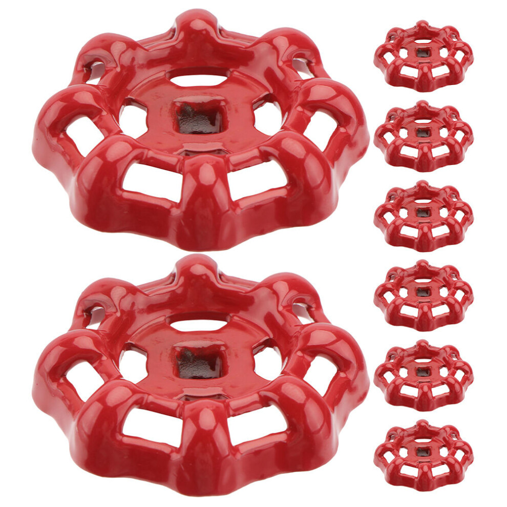 16Pcs Durable Red Metal Valve Wheel Handle For Gate Valve Replacement 3554268749548