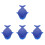 4Pcs Silicone Baby Scrubber Dark Blue Gentle Bath Tool 2