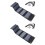 2Sets Foldable Solar Panel Charger 15W Black Portable USB Car Charger 6
