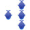 4Pcs Silicone Baby Scrubber Dark Blue Gentle Bath Tool 6