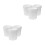 6Pcs Multipurpose White Plastic Buckets with Lids Heavy Duty Storage 6
