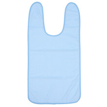 5Pcs Sky Blue Adult Waterproof Meal Bib Clothes Protector for Home Use