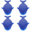4Pcs Silicone Baby Scrubber Dark Blue Gentle Bath Tool 5