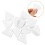 60Pcs White Latex Makeup Triangle for Loose & Pressed Powder Use 10