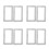8Pcs White Silicone Electrical Outlet Covers Decorative Wall Plate 8
