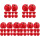 50Pcs Red Plastic Machine Handle with Copper Core for Replacement 3