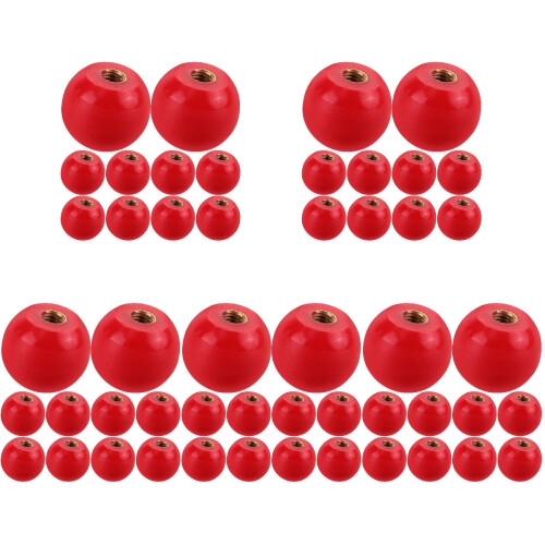 50Pcs Red Plastic Machine Handle with Copper Core for Replacement 2