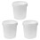 6Pcs Multipurpose White Plastic Buckets with Lids Heavy Duty Storage 3