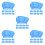 50Pcs Universal Fit Blue Nonwoven Sweat Absorbing Inner Liners 6
