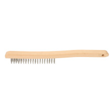 5Pcs Wood Handle Stainless Steel Wire Brushes for Heavy Duty Cleaning