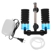 Efficient Aquarium Air Pump Filter with Sponge and Ceramic Media