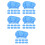 50Pcs Universal Fit Blue Nonwoven Sweat Absorbing Inner Liners 9