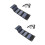 2Sets Foldable Solar Panel Charger 15W Black Portable USB Car Charger 8