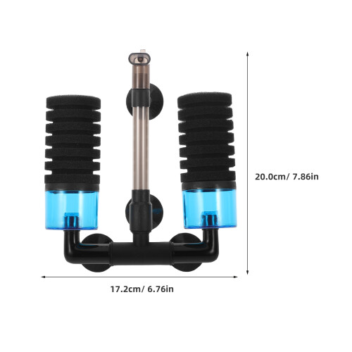 Efficient Aquarium Air Pump Filter with Sponge and Ceramic Media 1