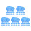 50Pcs Universal Fit Blue Nonwoven Sweat Absorbing Inner Liners 4