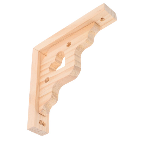 3Pcs Decorative Wooden Triangle Brackets for Floating Shelf Support 2
