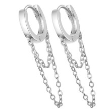 5Pairs Stainless Steel Clip on Dangle Earrings Cute Girls Ear Clips