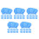 50Pcs Universal Fit Blue Nonwoven Sweat Absorbing Inner Liners 8