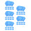 50Pcs Universal Fit Blue Nonwoven Sweat Absorbing Inner Liners 10